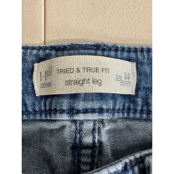 J. Jill jeans Tried & True Fit straight leg blue stretch denim Sz 14 P - Picture 6 of 7